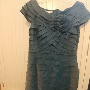 Jade Dress with Flower